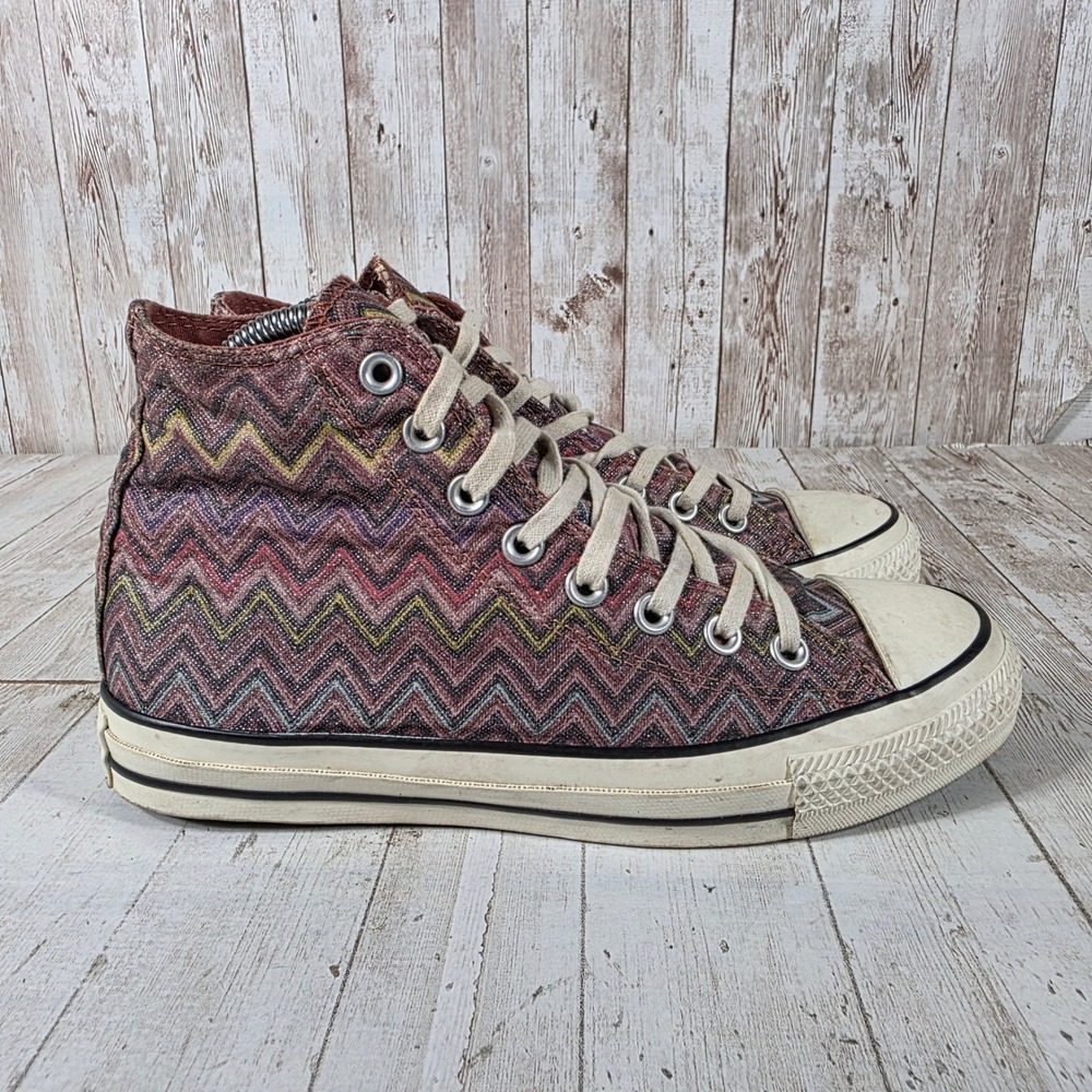 Converse Chuck Taylor All Star High Top Zigzag Chevron Sneakers 146759C Mens 6.5